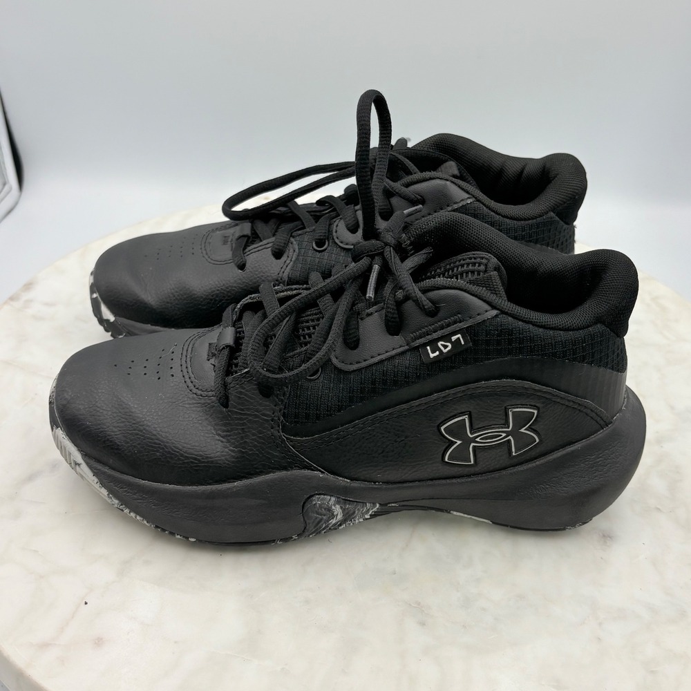 Under Armour Jet Basketball Shoes Kids Boys 4Y Black Excellent Athletic - Picture 4 of 8